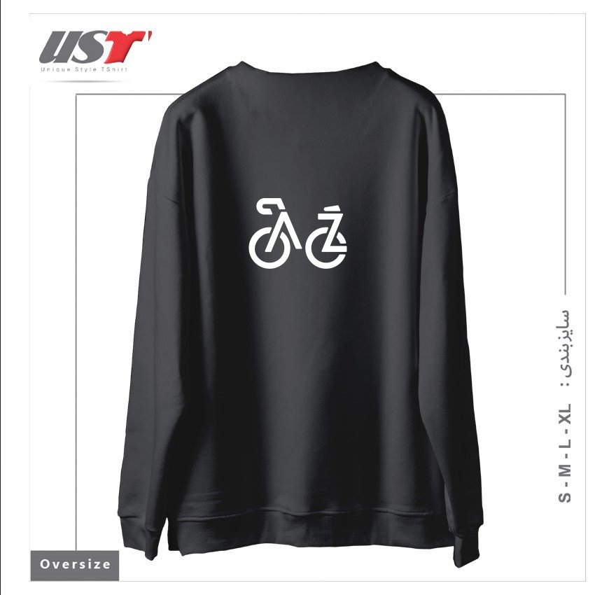 طرح BIKE ARIZONA سوییشرت اورسایزرنگ دودی