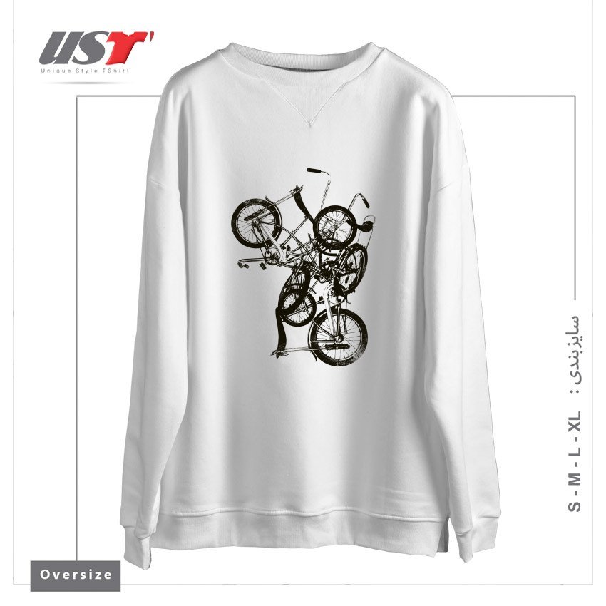 سوییشرت اورسایز طرح BIKE CHAOS  ON SALE!