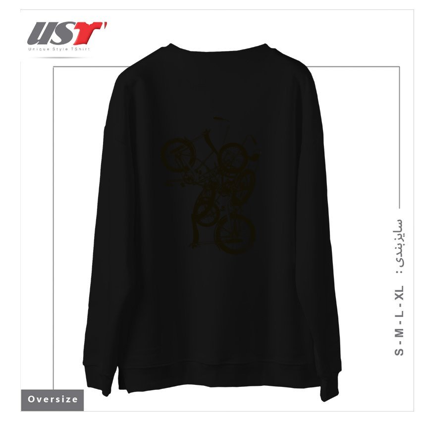 طرح BIKE CHAOS  ON SALE! سوییشرت اورسایزرنگ مشکی