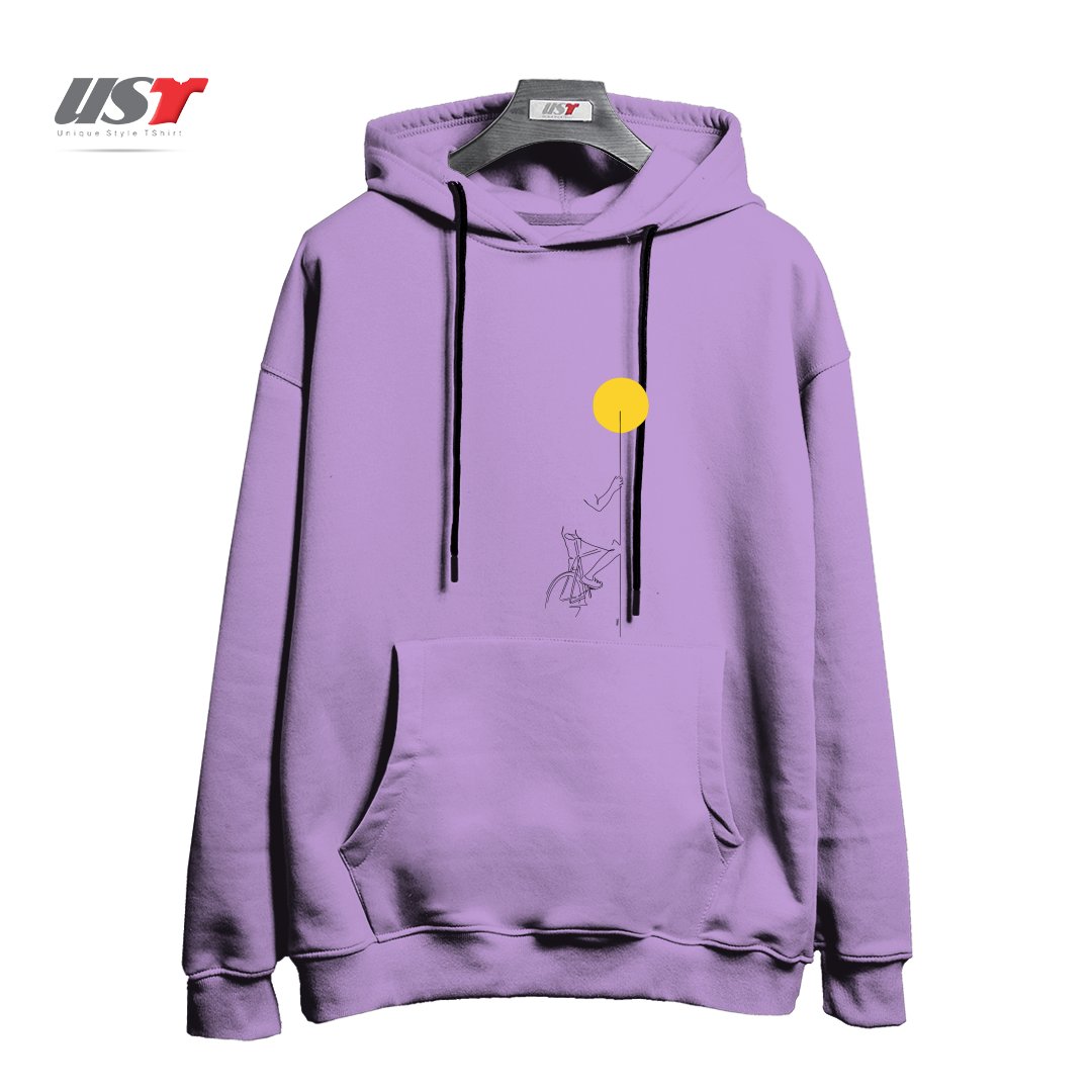 طرح YELLOW BIKE هودی اورسایزرنگ یاسی