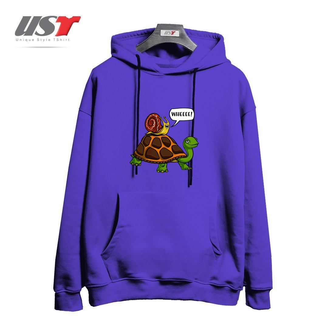هودی اورسایز طرح SNAIL RIDING TURTLE