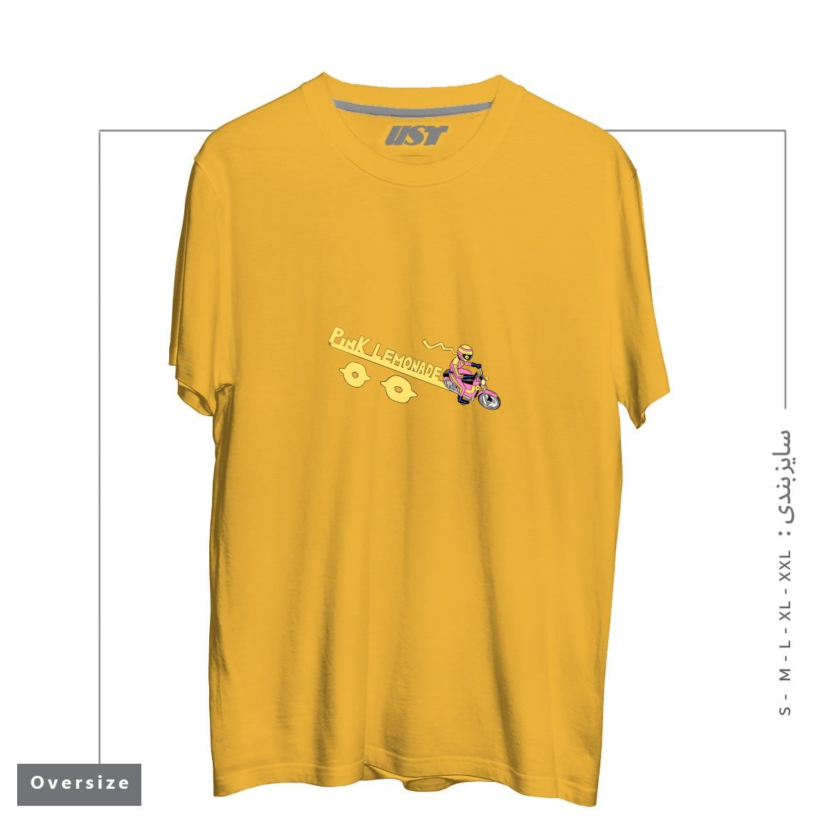 تیشرت اورسایز طرح RIDING THE LINE