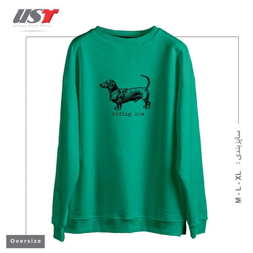 طرح RIDING LOW سوییشرت اورسایزرنگ سبز سدری
