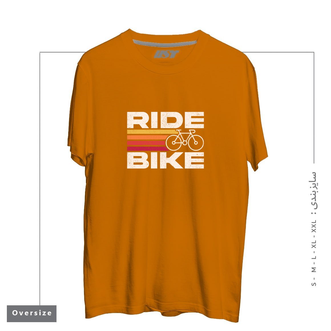 تیشرت اورسایز طرح RIDE BIKE