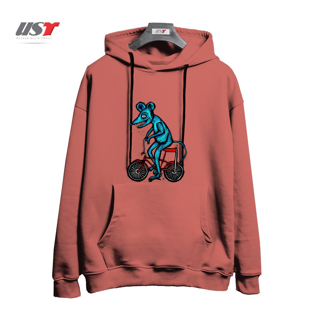 هودی اورسایز طرح BIKE RAT