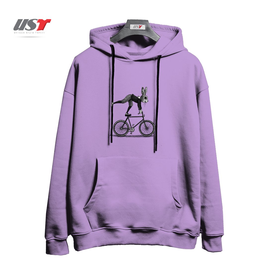 طرح BUNNY BIKE هودی اورسایزرنگ یاسی