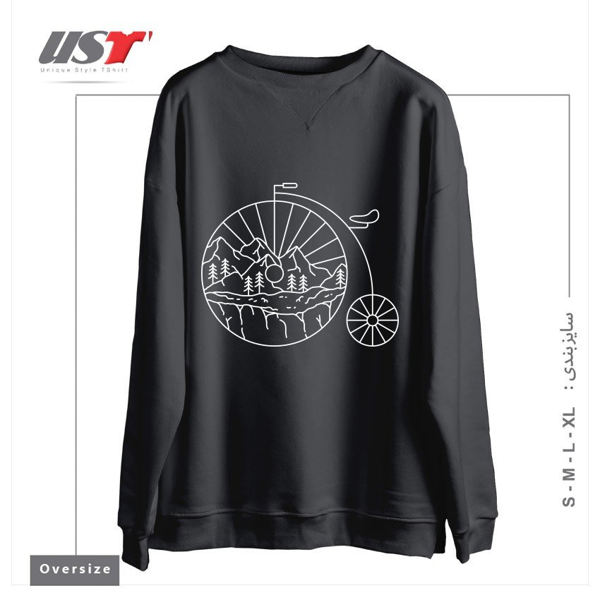 سوییشرت اورسایز طرح CLASSIC BIKE ADVENTURE