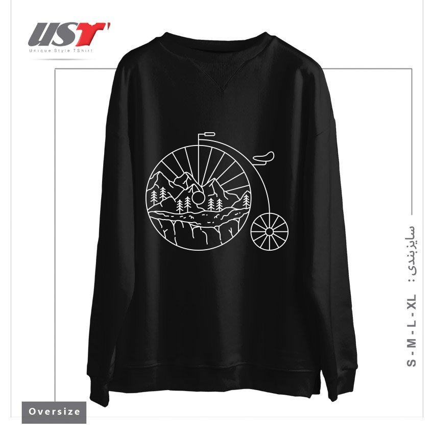 سوییشرت اورسایز طرح CLASSIC BIKE ADVENTURE