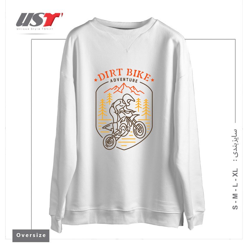 سوییشرت اورسایز طرح DIRT BIKE 4