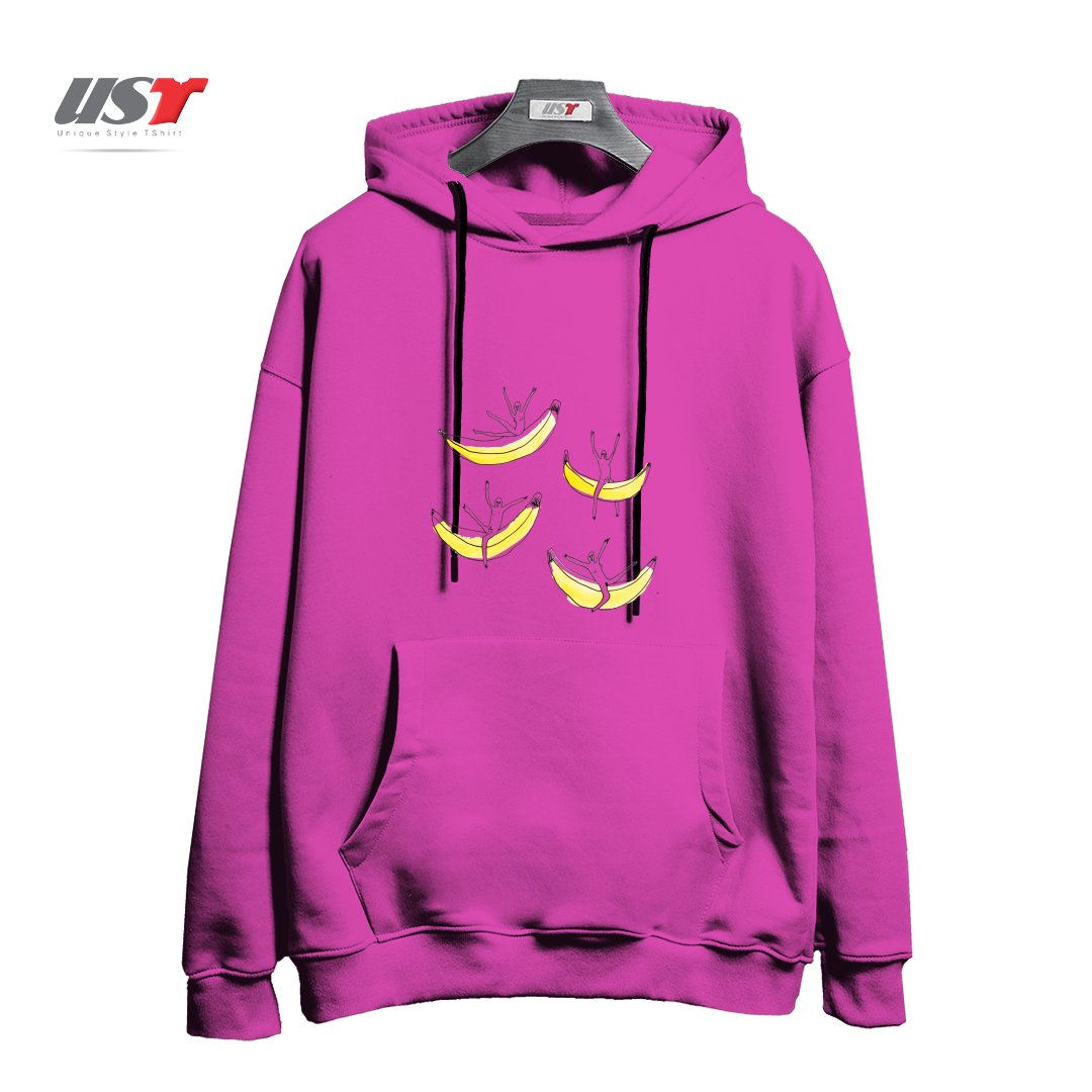 هودی اورسایز طرح FRIENDS RIDING BANANAS