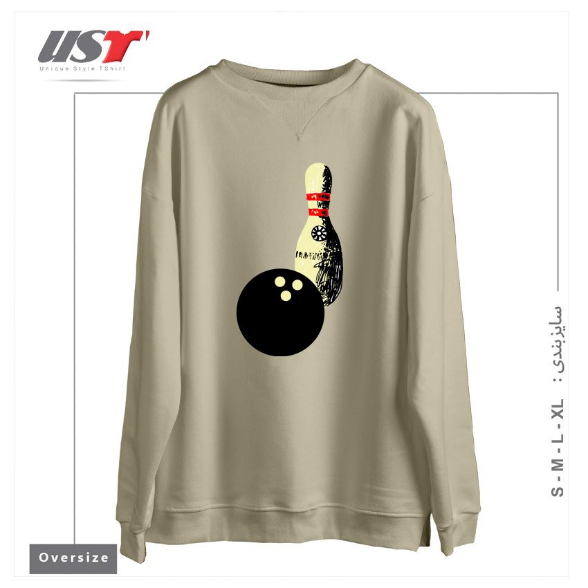 سوییشرت اورسایز طرح BOWLING