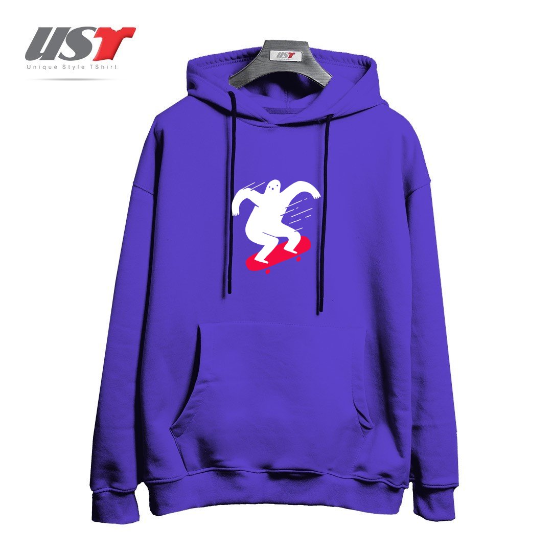 طرح GHOST RIDIN' هودی اورسایزرنگ بنفش