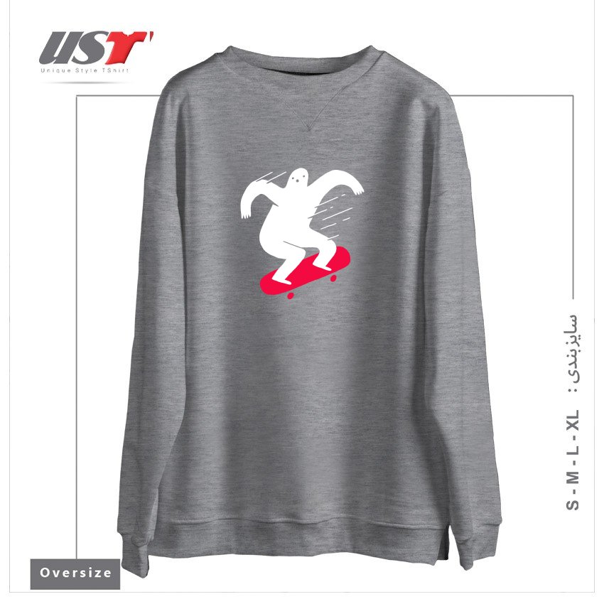 سوییشرت اورسایز طرح GHOST RIDIN'