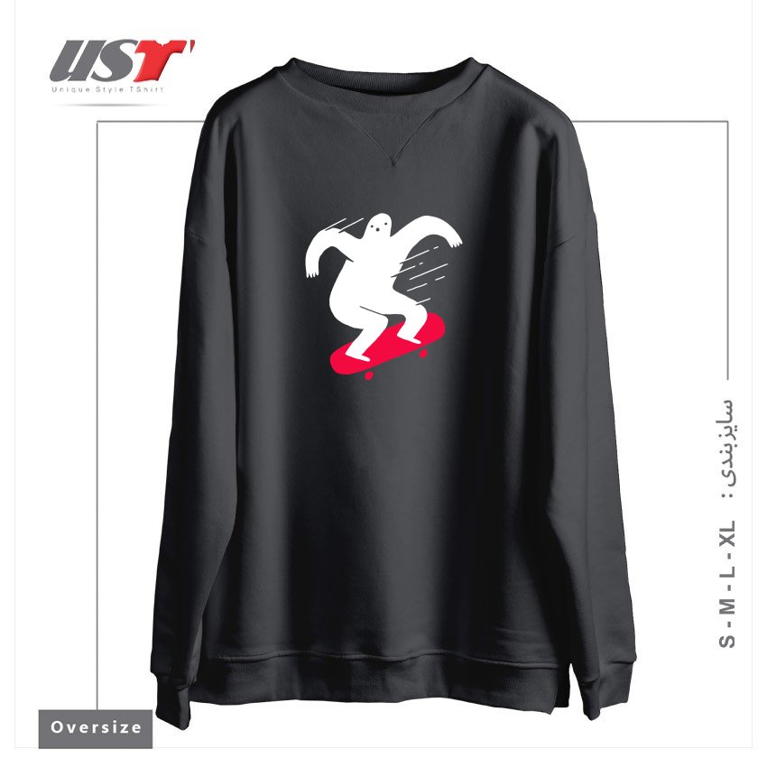 سوییشرت اورسایز طرح GHOST RIDIN'