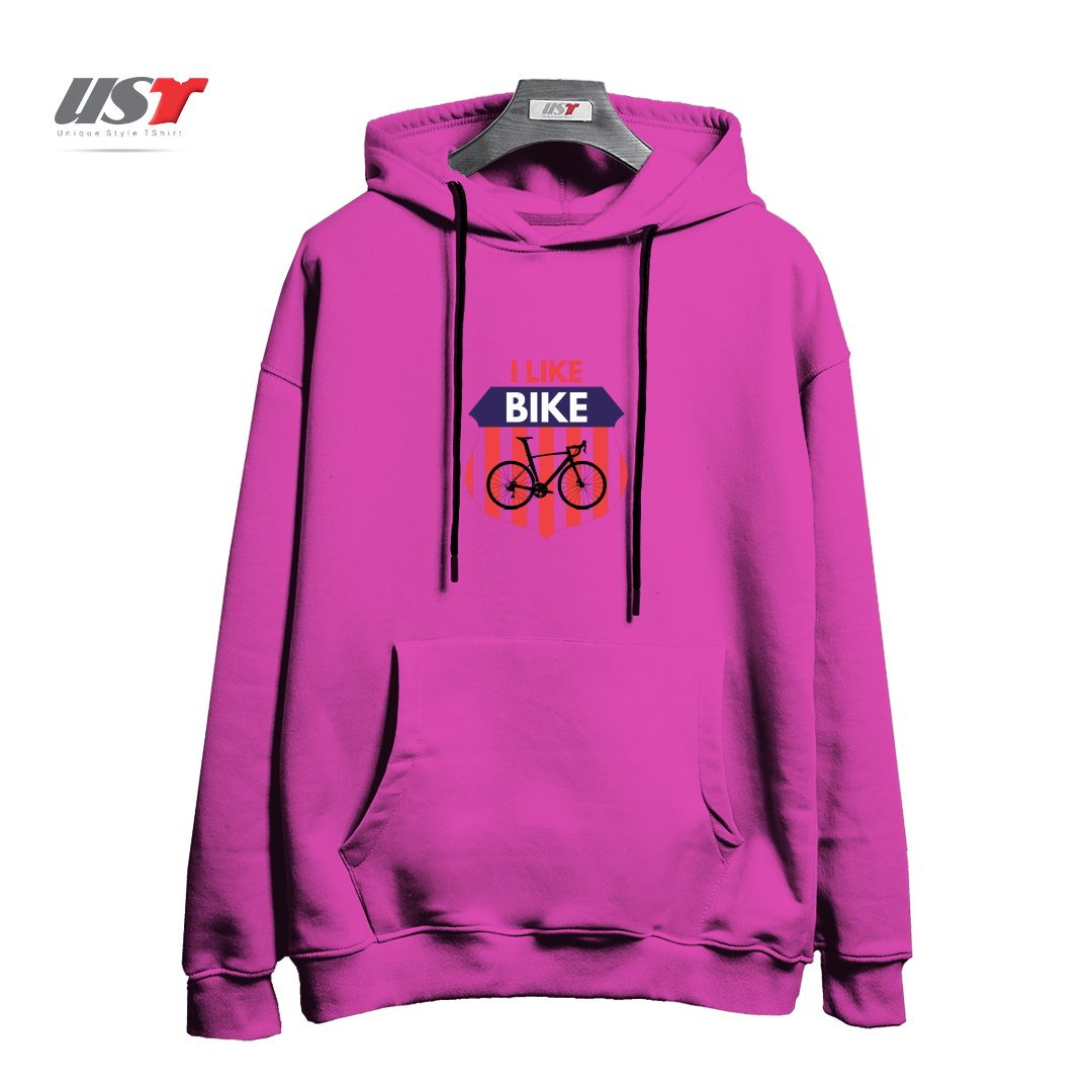 هودی اورسایز طرح I LIKE BIKE