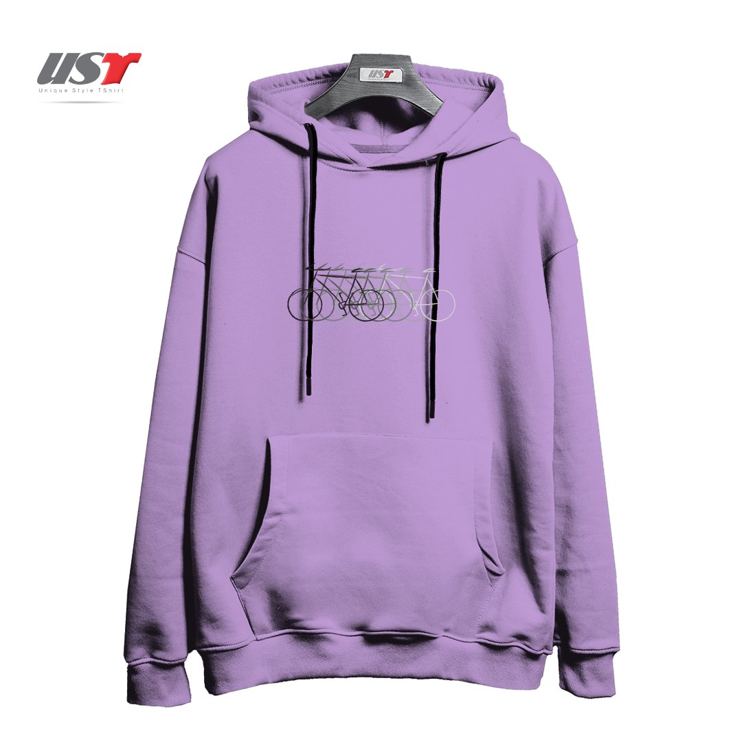 هودی اورسایز طرح JUST BIKE