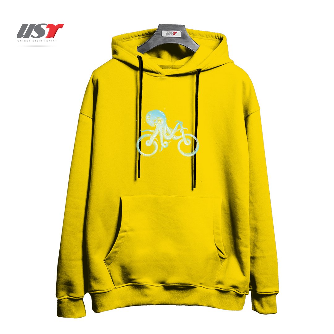 هودی اورسایز طرح OCTOPUS BIKE (BLACK VARIANT)