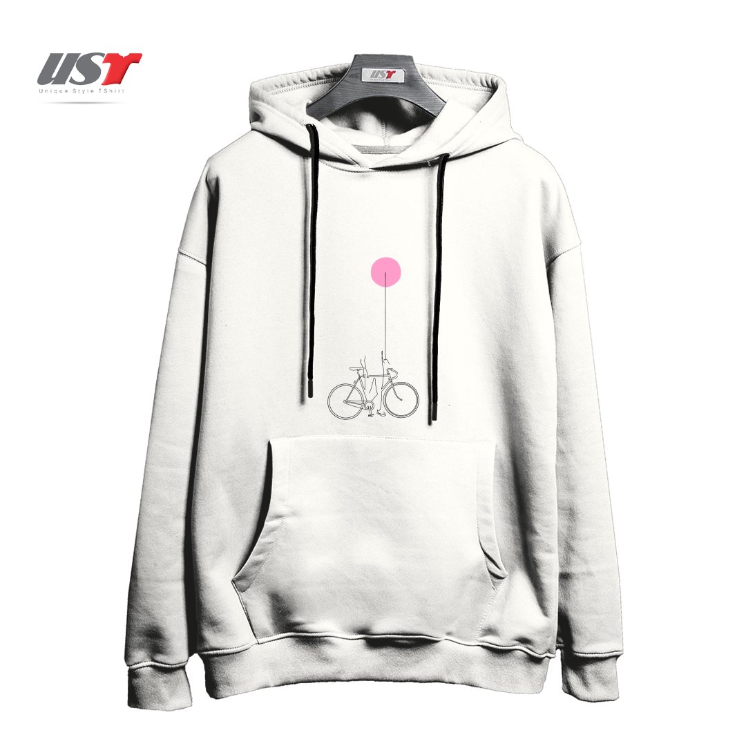 هودی اورسایز طرح PINK BIKE
