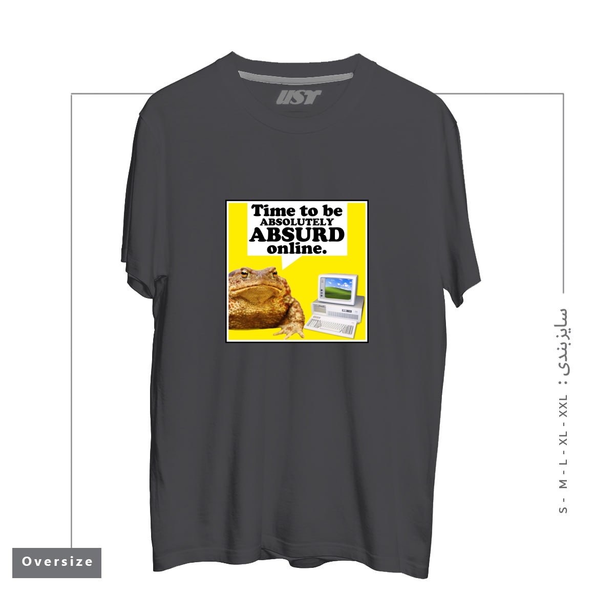 تیشرت اورسایز طرح ABSURD ONLINE