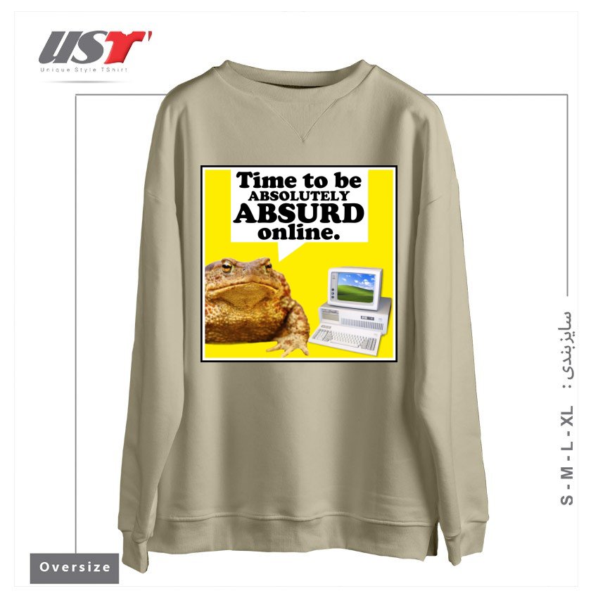 سوییشرت اورسایز طرح ABSURD ONLINE