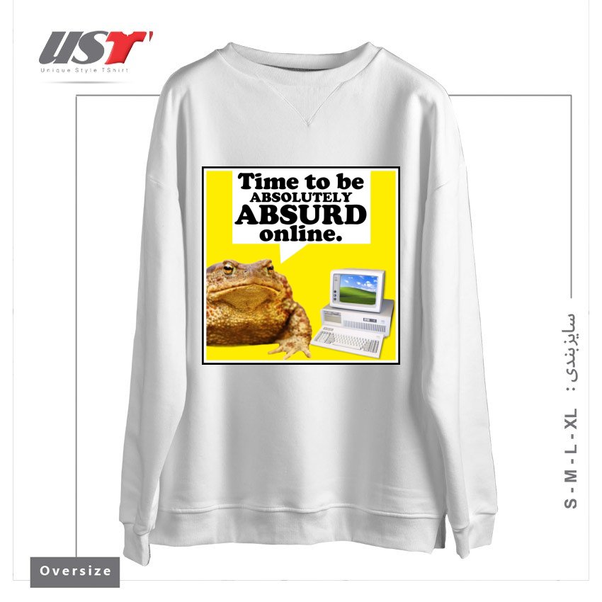 سوییشرت اورسایز طرح ABSURD ONLINE