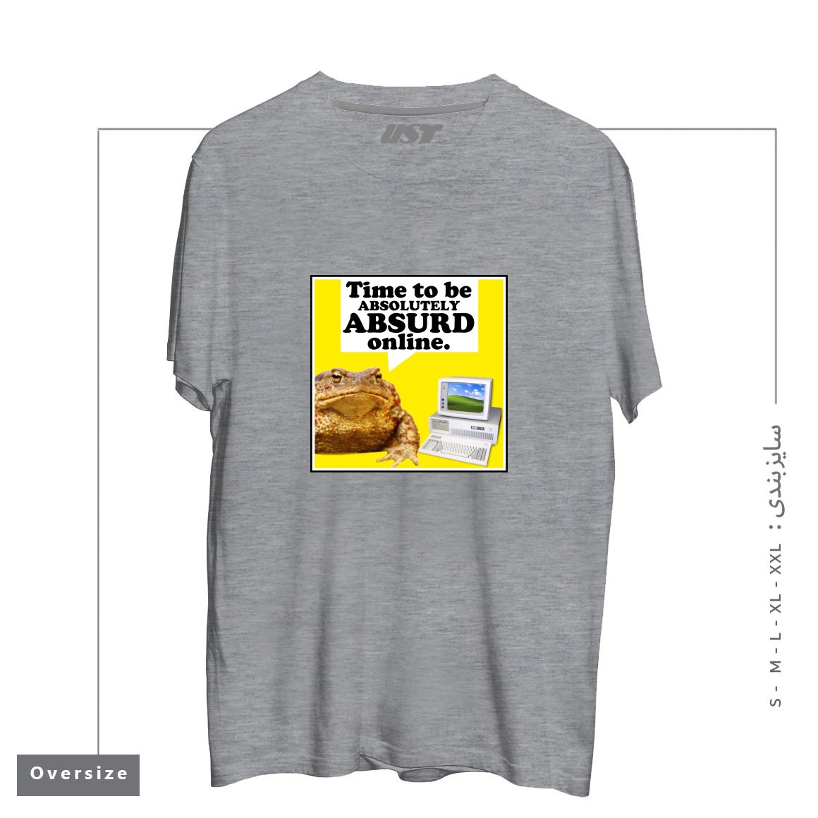 تیشرت اورسایز طرح ABSURD ONLINE