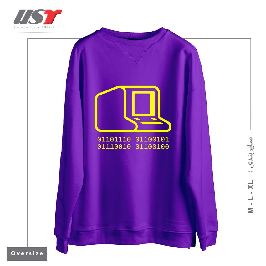سوییشرت اورسایز طرح ANALOG GEEK5454