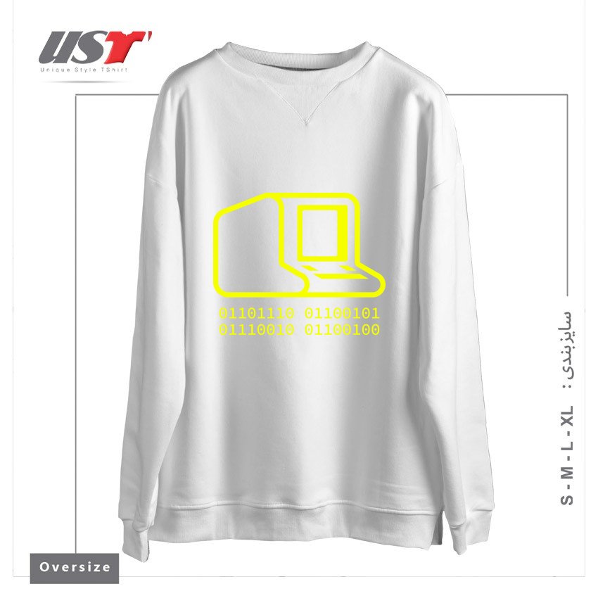 سوییشرت اورسایز طرح ANALOG GEEK5454