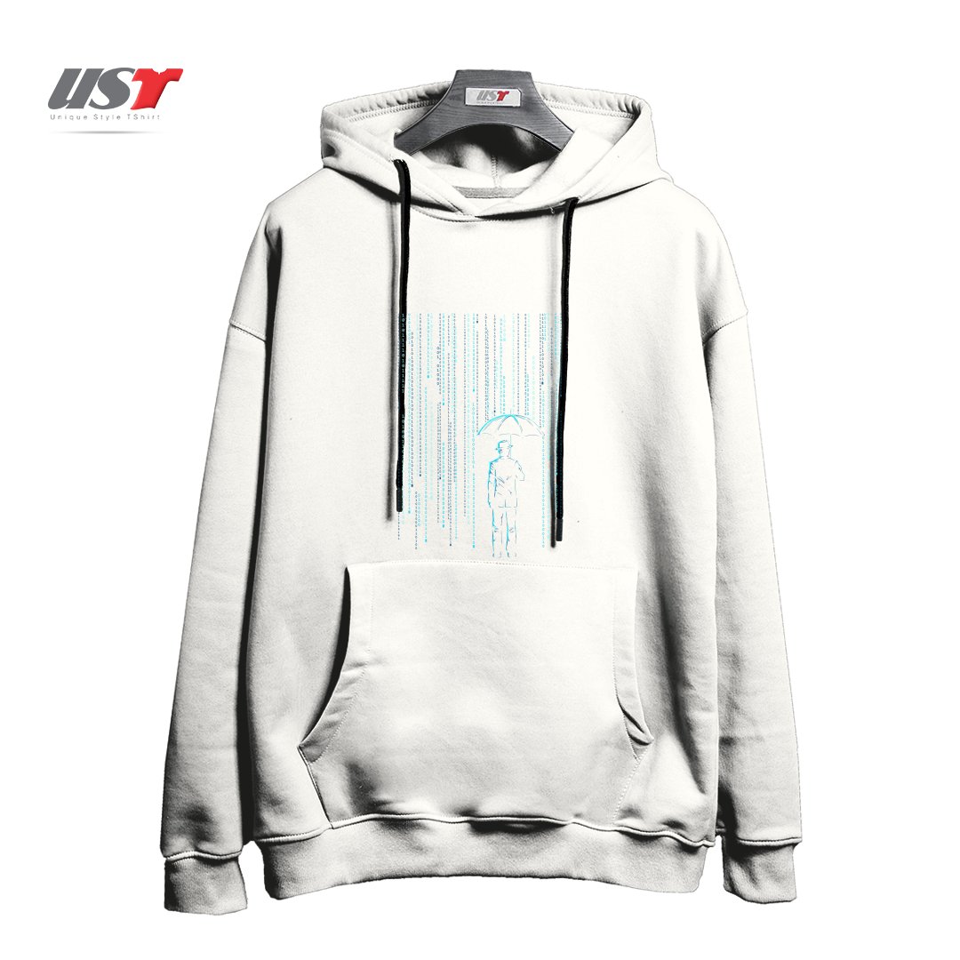 طرح DIGITAL STORM211215 هودی اورسایزرنگ سفید