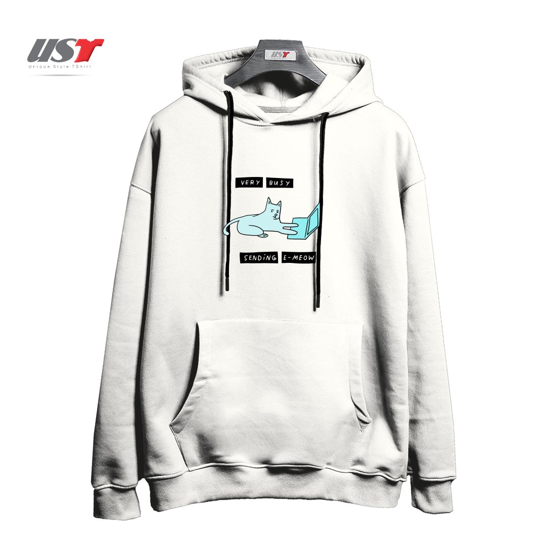 هودی اورسایز طرح E-MEOW