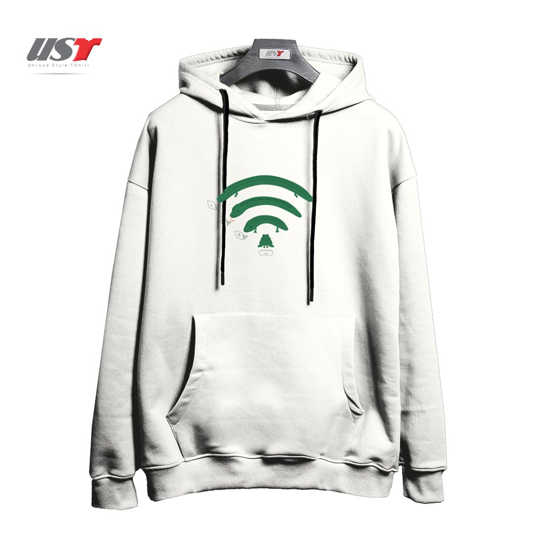 طرح EVERYBODY LOVES THE INTERNET هودی اورسایزرنگ سفید