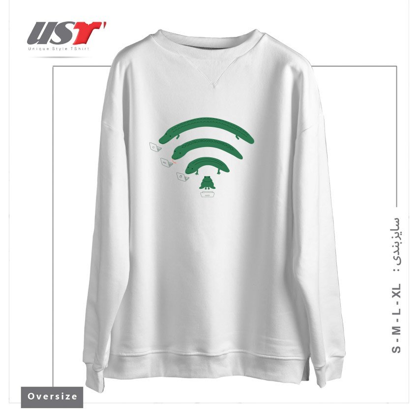 سوییشرت اورسایز طرح EVERYBODY LOVES THE INTERNET