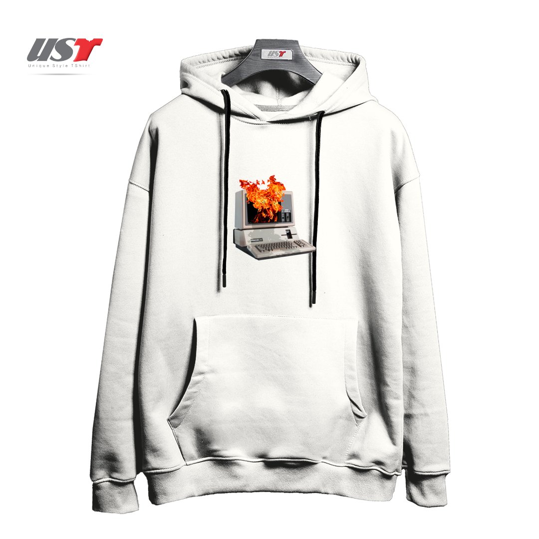 طرح ESCAPY هودی اورسایزرنگ سفید