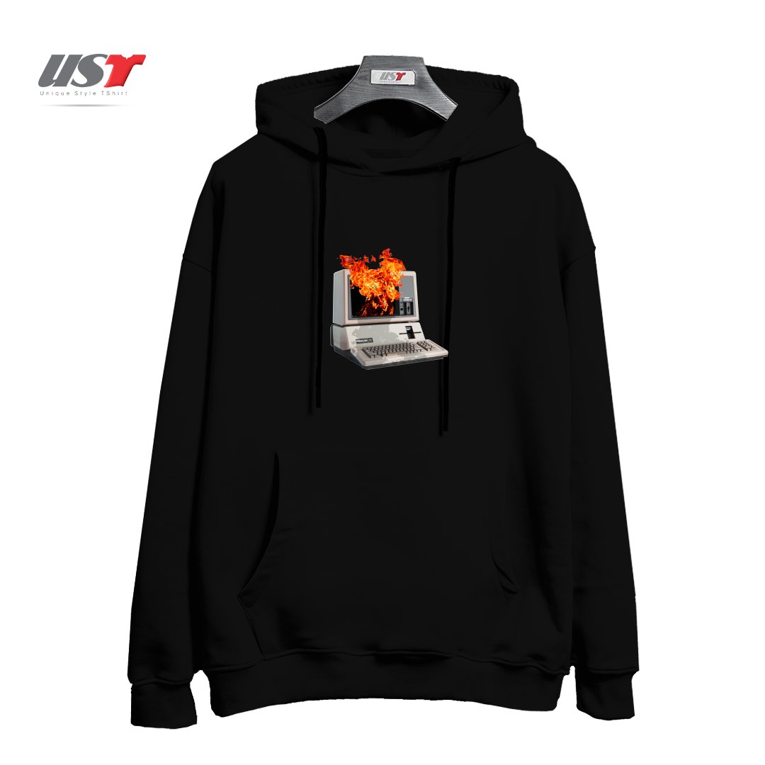 طرح ESCAPY هودی اورسایزرنگ مشکی