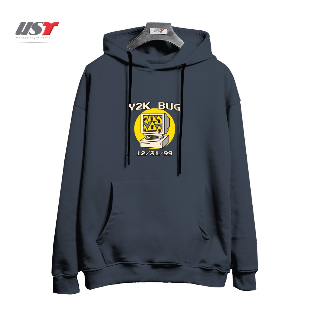 طرح Y2K BUG هودی اورسایزرنگ دودی