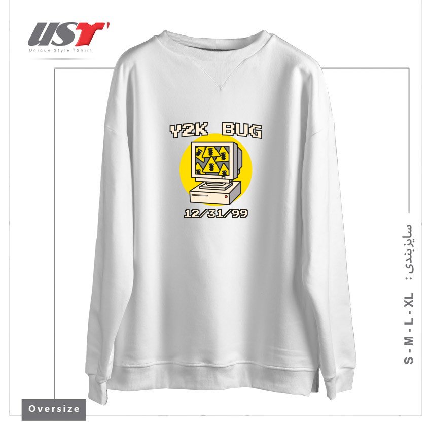 سوییشرت اورسایز طرح Y2K BUG