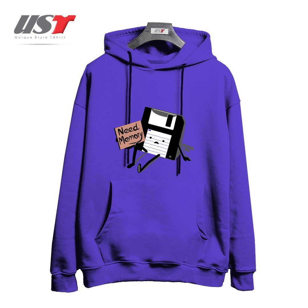 طرح NEED MEMORY هودی اورسایزرنگ بنفش