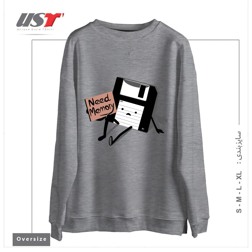 سوییشرت اورسایز طرح NEED MEMORY