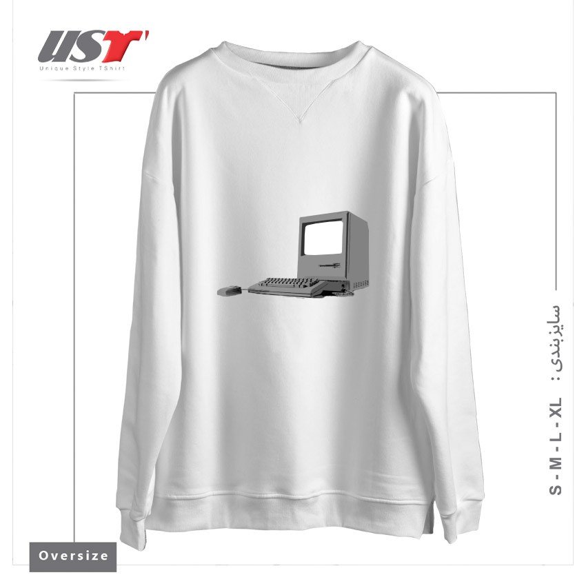 طرح WHERE IT ALL BEGAN سوییشرت اورسایزرنگ سفید