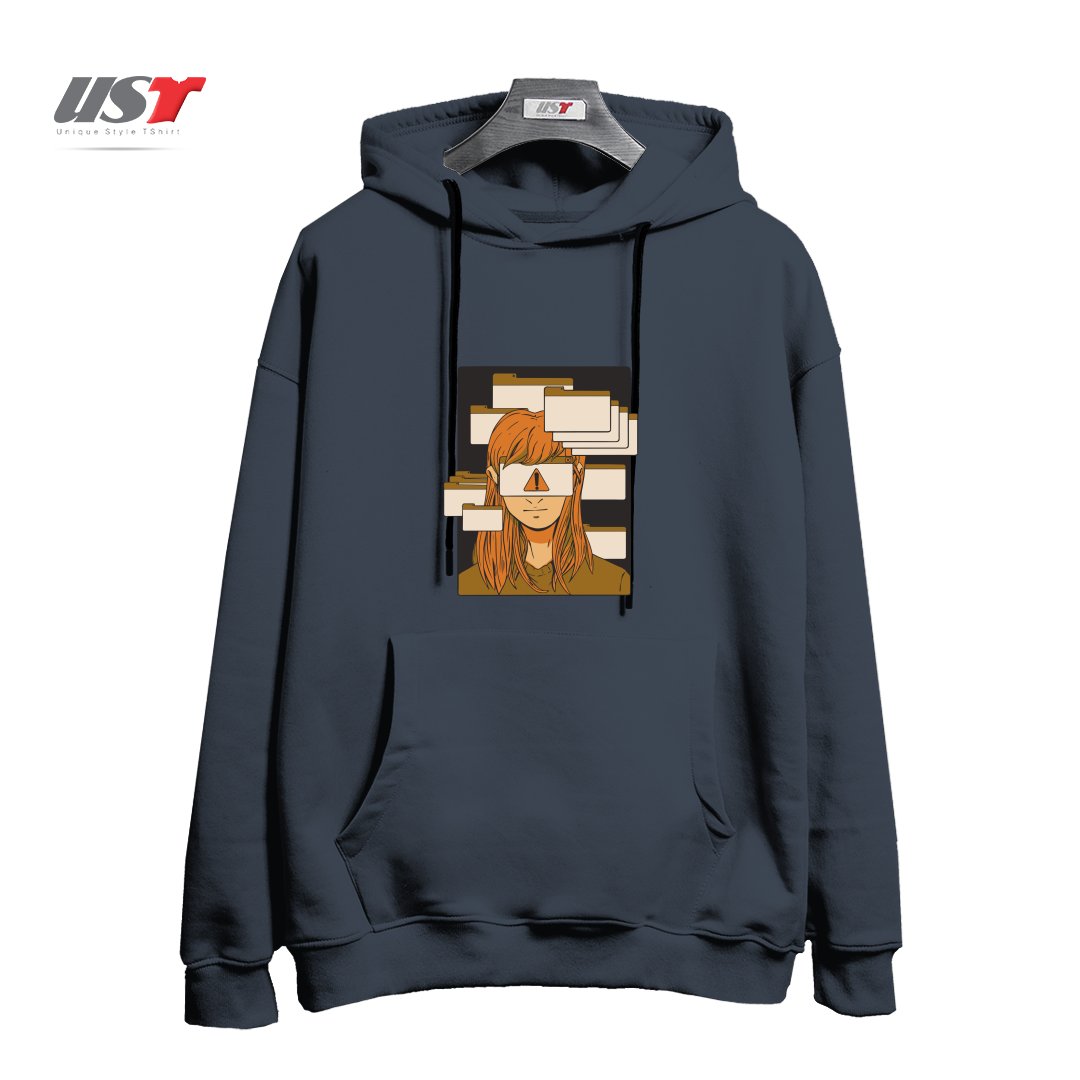 طرح WOMAN WITH COMPUTER TABS  ADHD هودی اورسایزرنگ دودی