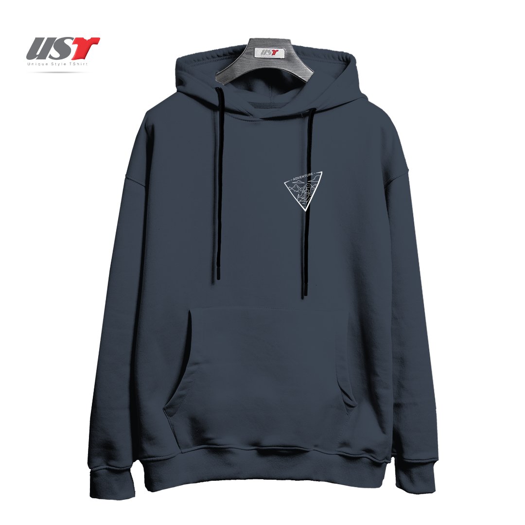 طرح ADVENTURE TRIANGLE هودی اورسایزرنگ دودی