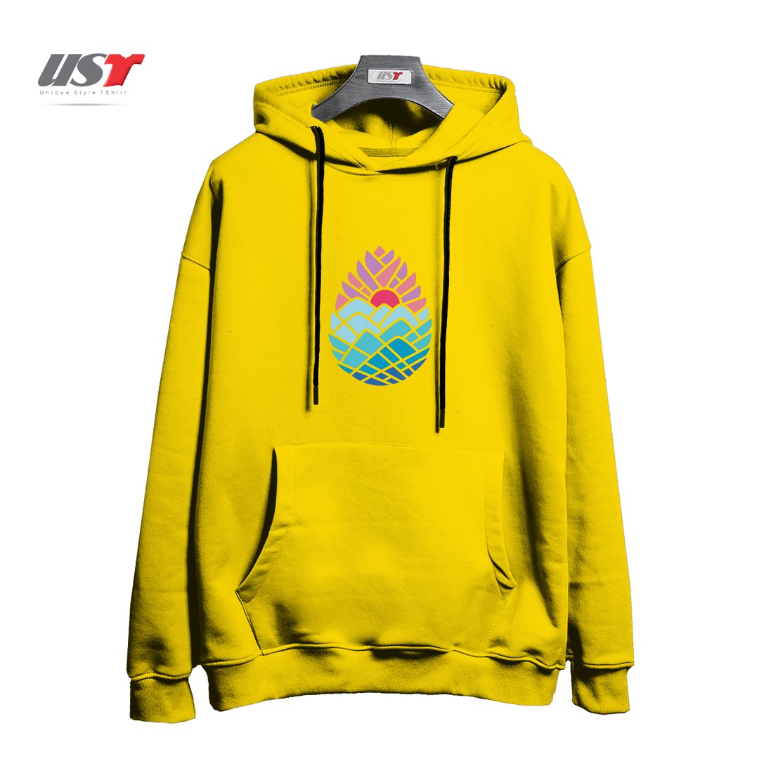 طرح ALPINE هودی اورسایزرنگ زرد