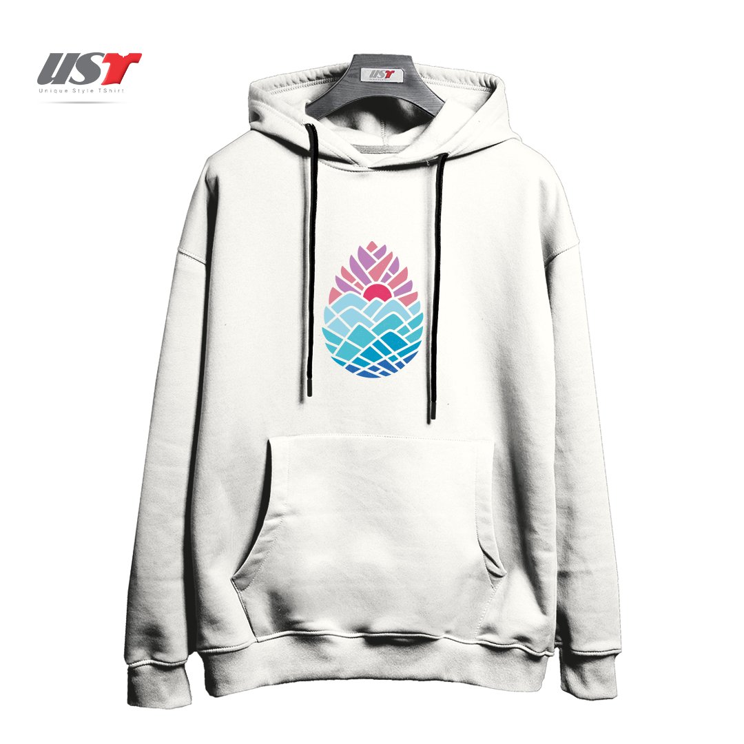 طرح ALPINE هودی اورسایزرنگ سفید