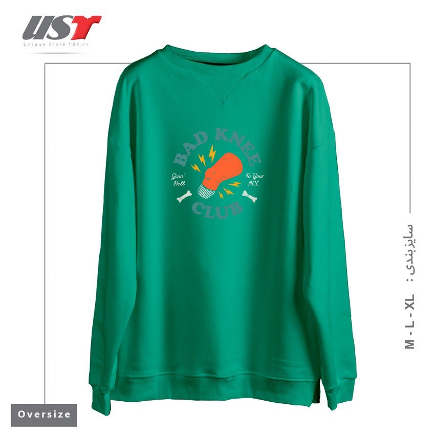 سوییشرت اورسایز طرح BAD KNEE CLUB
