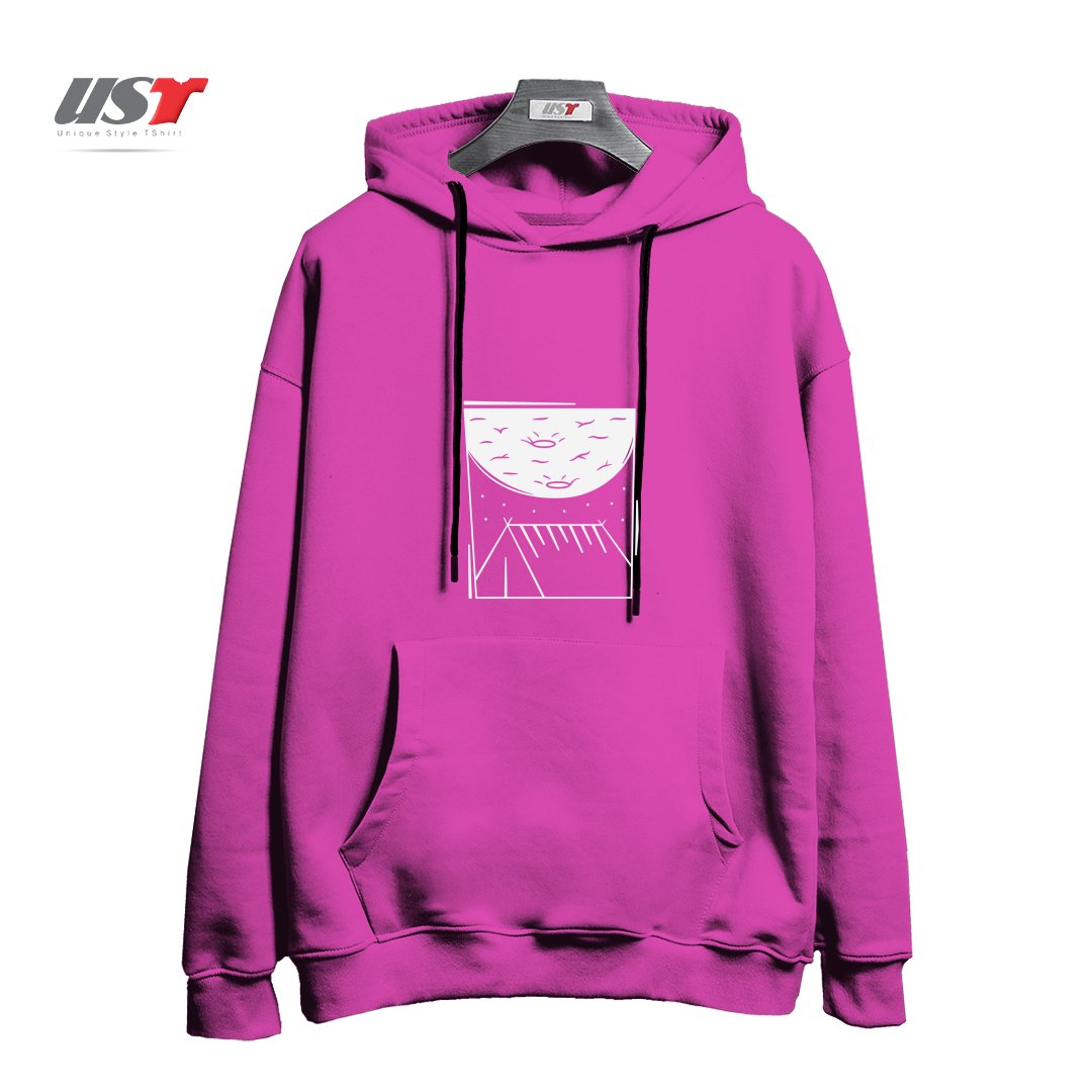 هودی اورسایز طرح CAMPING MOON