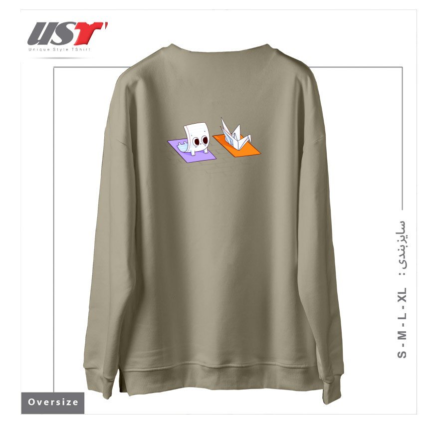 طرح YOGA CLASS سوییشرت اورسایزرنگ نخودی