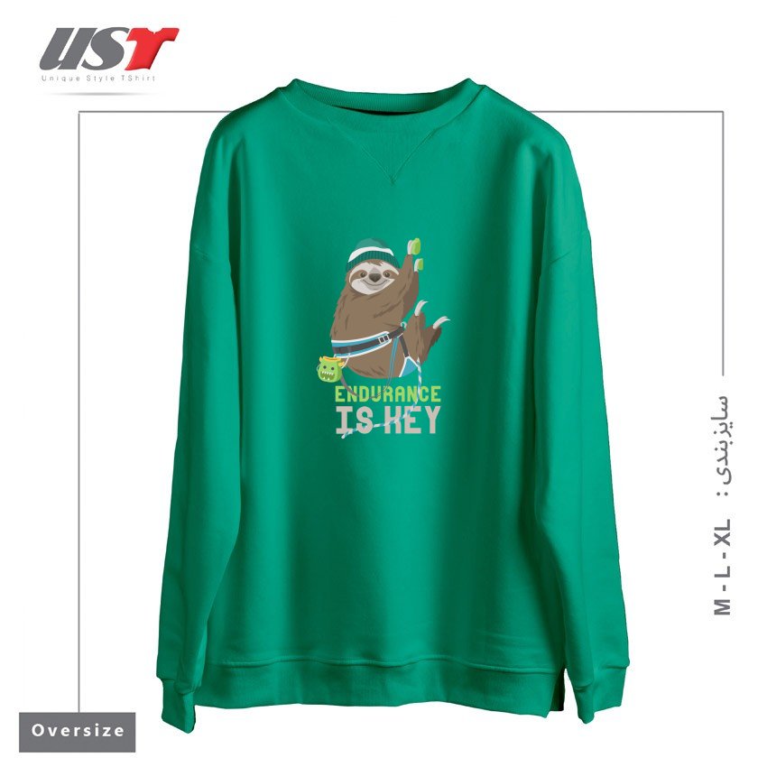 سوییشرت اورسایز طرح ENDURANCE IS KEY
