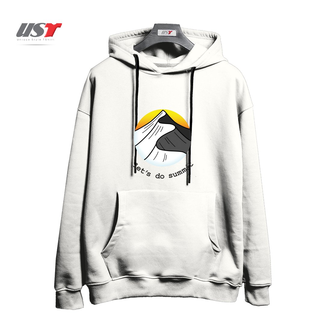 طرح LET'S DO SUMMIT (ON LIGHT) هودی اورسایزرنگ سفید