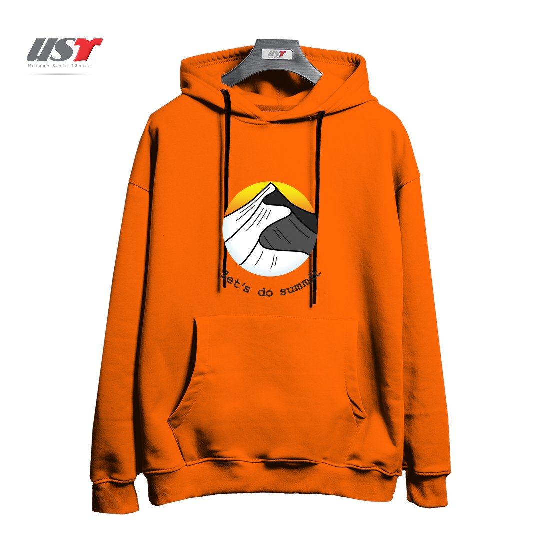 طرح LET'S DO SUMMIT (ON LIGHT) هودی اورسایزرنگ نارنجی