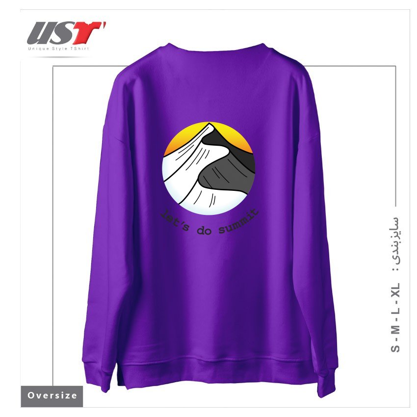 طرح LET'S DO SUMMIT (ON LIGHT) سوییشرت اورسایزرنگ بنفش